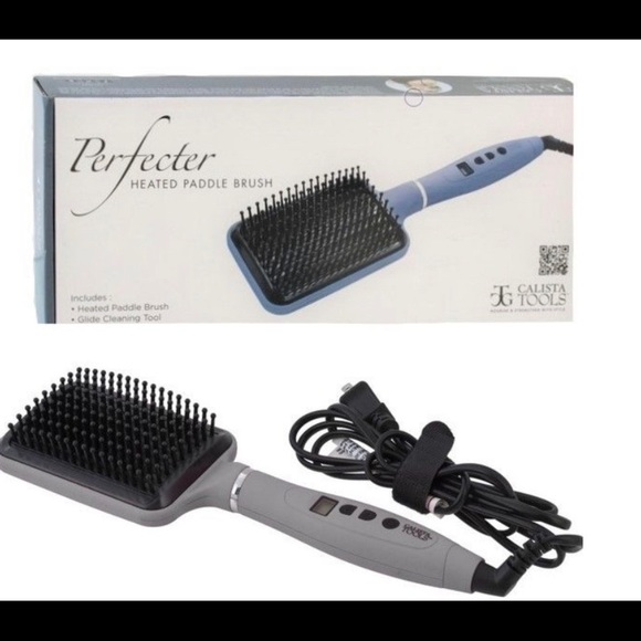 Hair Calista Tools Perfecter Heated Paddle Brush Grey Poshmark